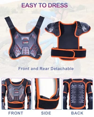 StarknightMT Kids Dirt Bike Gear Youth Motocross Chest Protector Suit | Impact Protection for Ages 3-12 thumbnail 6