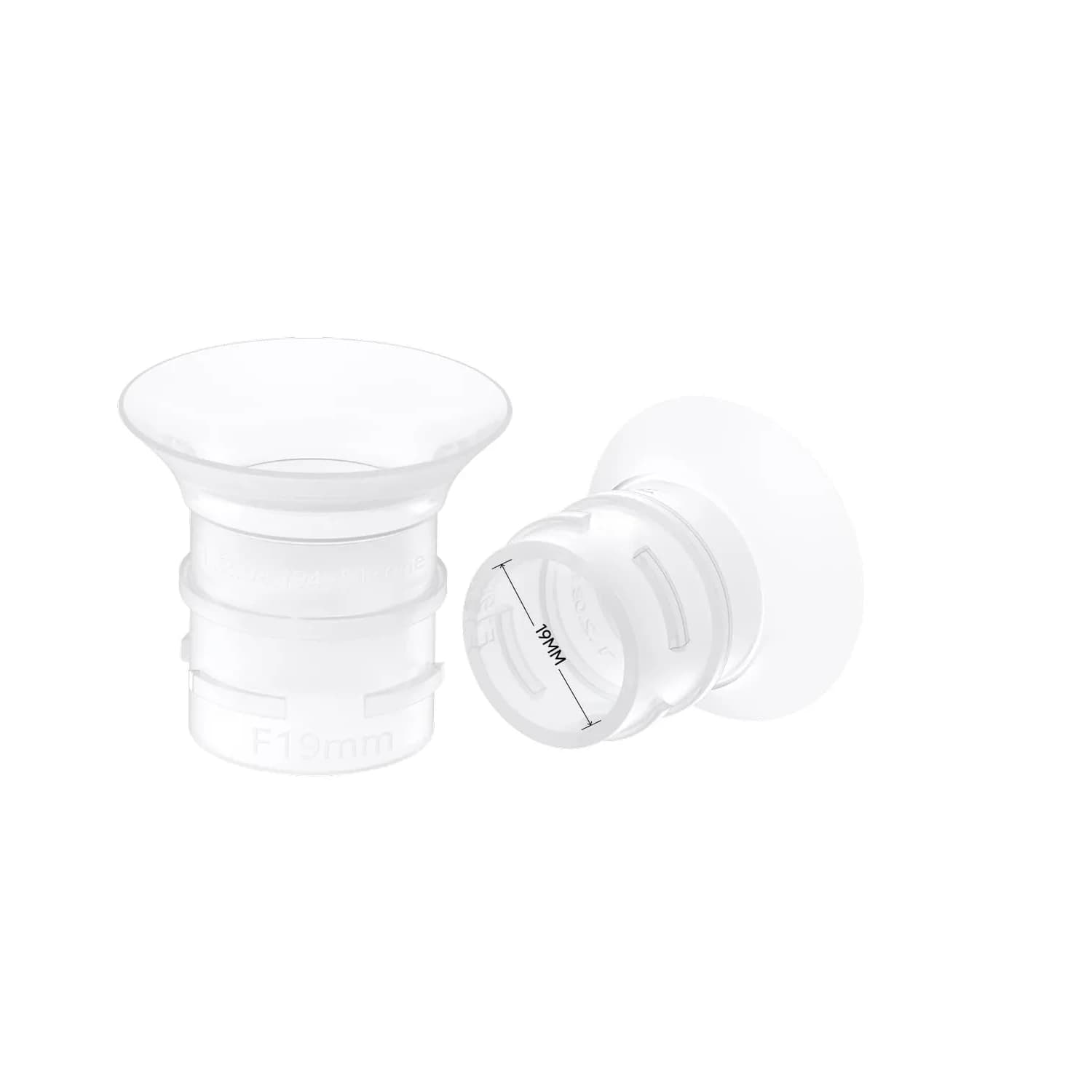eufy Security 15mm Sizing Inserts (2-Pack) for Wearable Breast Pump S1/S1Pro/E10/E20 | Food-Grade Silicone — 19mm