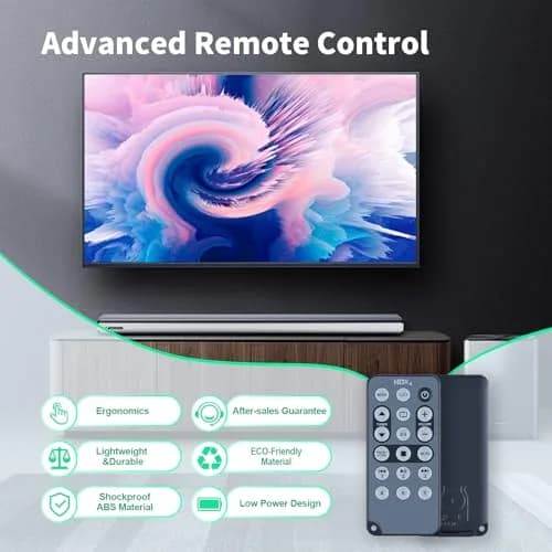 WDZP Universal Remote for Polk Audio Mini CD AM/FM HD Radio Soundbar | No Programming, 12m Infrared Range thumbnail 3
