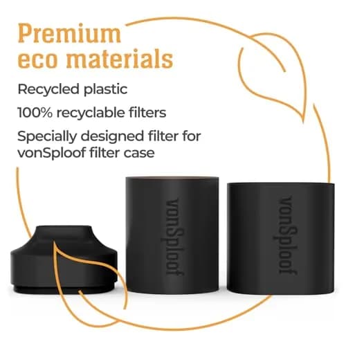 vonSploof Personal Air Filter with HEPA & Activated Carbon, 500+ Uses | Odorless Air Exhale thumbnail 2