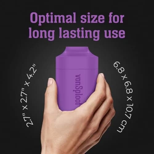 vonSploof Personal Air Filter with HEPA & Carbon Filter, Purple Case + 1 Recyclable Filter, 160g (5.6oz) | Traps Smoke & Odor thumbnail 4