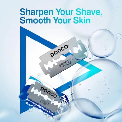 DORCO Razor Blades 100 Count | Premium Stainless Steel Double Edge Blades for Men thumbnail 4