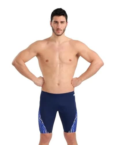 ARENA Performance Men's Marbled Swim Jammer MaxLife Eco 17.7in | Chlorine-Resistant Athletic Swimwear thumbnail 1