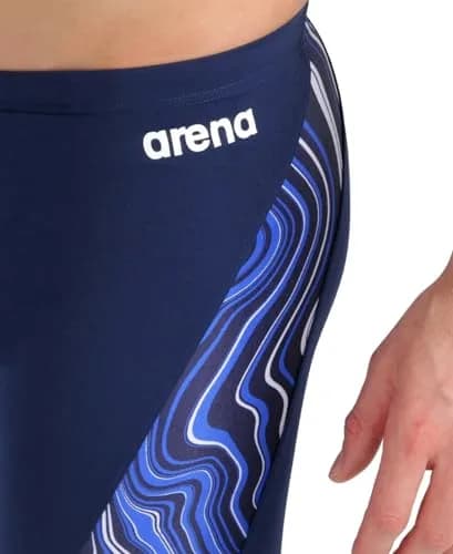 ARENA Performance Men's Marbled Swim Jammer MaxLife Eco 17.7in | Chlorine-Resistant Athletic Swimwear thumbnail 3