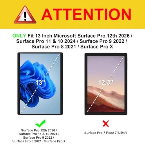 FINTIE 2 Pack Screen Protector for 13 Inch Surface Pro 12th/11/10/9/8/X | 9H Tempered Glass, HD Clear, Oleophobic Coating thumbnail 2