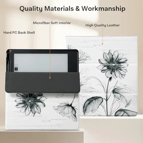 CoBak Stand Case for Kindle Scribe 10.2 Inch (25.9 cm) | Premium Folio Leather Cover with Pen Holder, Auto Sleep/Wake thumbnail 6