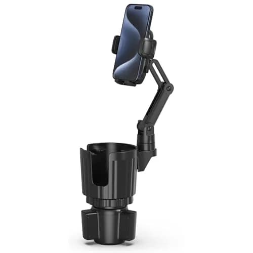 bokilino Phone Holders for Your Car, 2 in 1 Universal Cup Holder, Adjustable Long Arm, 360° Rotation, Compatible with All Smartphones thumbnail 1