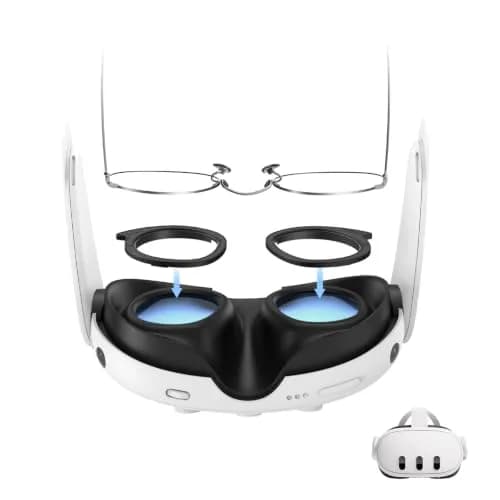 AMVR Lens Protector Set for Meta Quest 3 | 3.2mm Ultra-Thin Silicone Rings & Lens Cover thumbnail 1