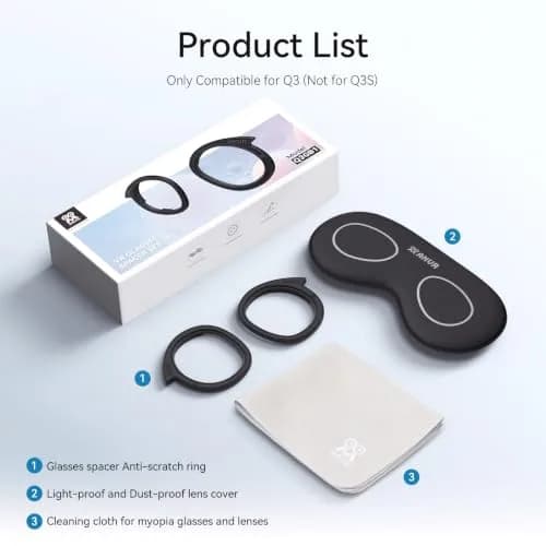 AMVR Lens Protector Set for Meta Quest 3 | 3.2mm Ultra-Thin Silicone Rings & Lens Cover thumbnail 2