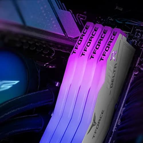 TEAMGROUP T-Force Delta RGB DDR5 RAM 32GB (2x16GB) 6000MHz White | High-Speed Desktop Memory Module thumbnail 5