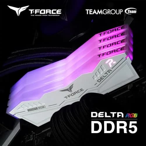 TEAMGROUP T-Force Delta RGB DDR5 RAM 32GB (2x16GB) 6000MHz White | High-Speed Desktop Memory Module thumbnail 11