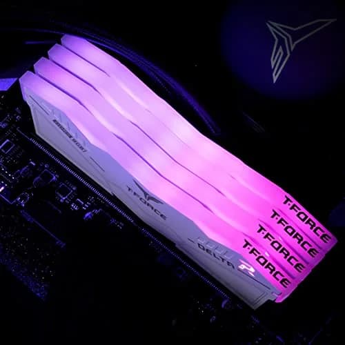 TEAMGROUP T-Force Delta RGB DDR5 RAM 32GB (2x16GB) 6000MHz White | High-Speed Desktop Memory Module thumbnail 3