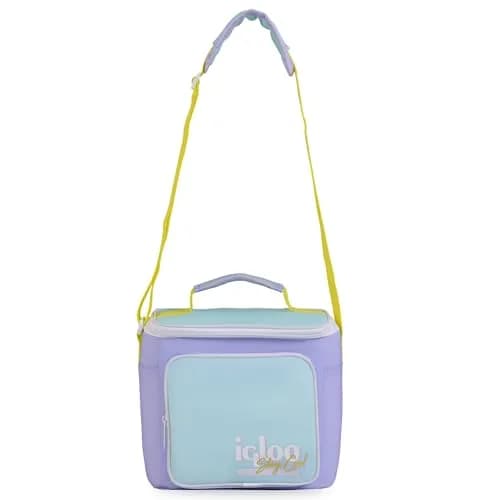 Igloo Lilac Breeze Retro Square Lunch Bag | Insulated, Holds 9 Cans, Stylish & Portable (70-120c) thumbnail 8