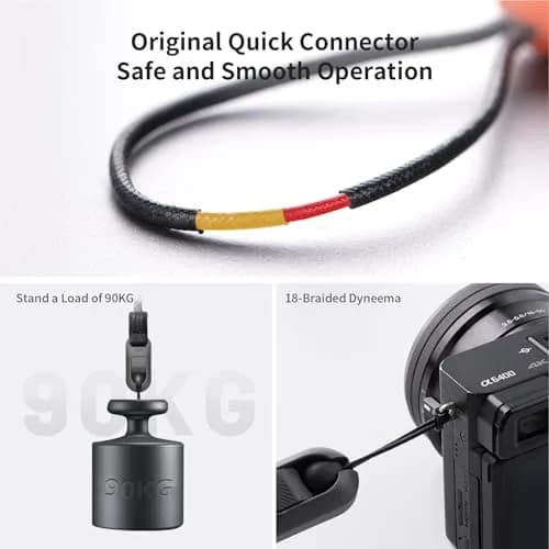 PGYTECH Camera Neck Strap Air Quick-Release for Mirrorless, Night Black | Adjustable, Strong Load, Universal Fit thumbnail 4
