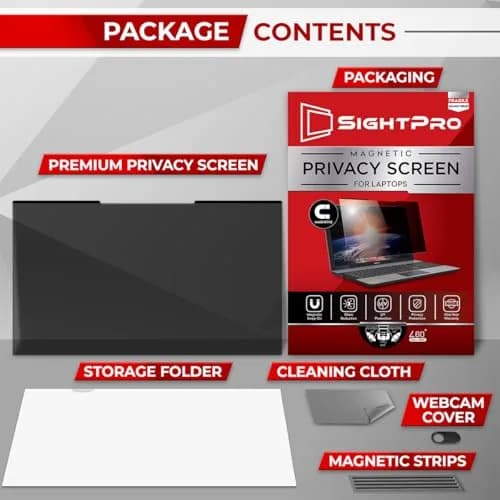 SightPro Magnetic Laptop Privacy Screen 13.3 Inch 16:10 | Patented Removable Filter thumbnail 7