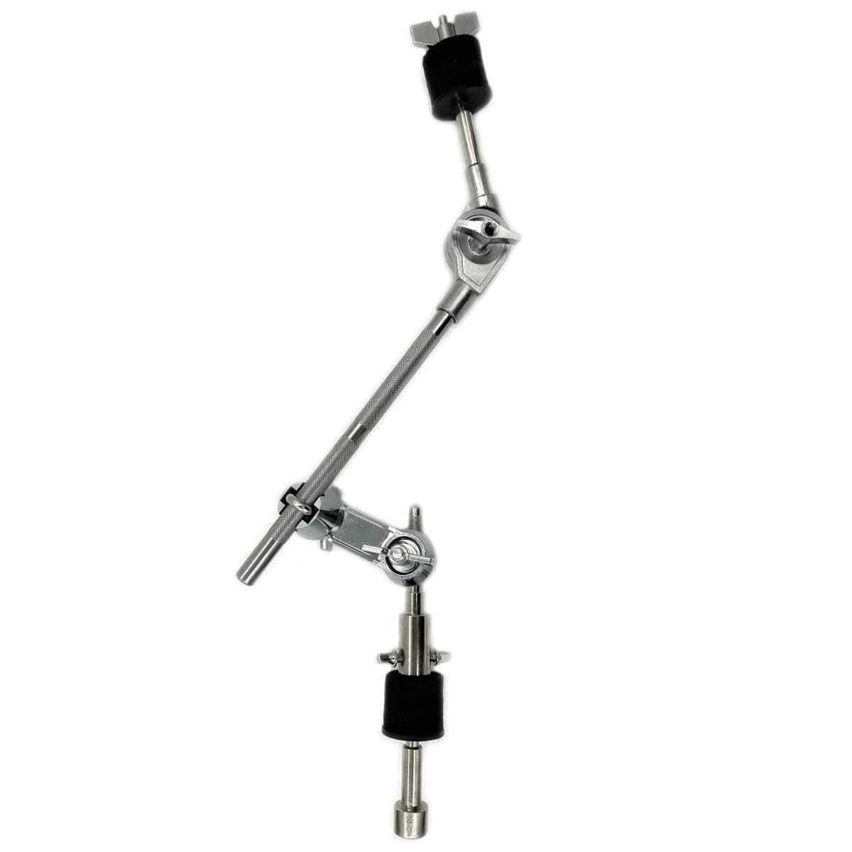 TUOREN Cymbal L-Arm Rod with Bracket Holder Extension Arm Attachment | Silver, 17.5cm (6.89inch) | Metal & Felt — Black 10