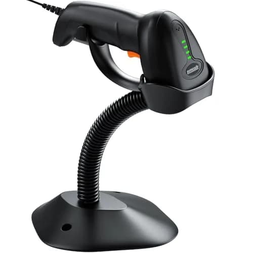 Symcode MJ-4590L 1D Wired Laser Barcode Scanner with Stand | Reads Damaged & Screen Codes thumbnail 8