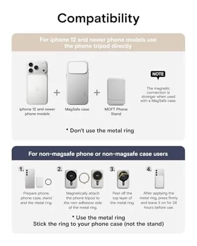 MOFT Phone Tripod Stand & Wallet, NFC Card Holder, Hold 1-2 Cards | Slim 0.37in Profile for Travel & Content thumbnail 9