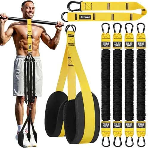 Ayombo Adjustable Resistance Bands Set for Pull Up Bar, Home Gym Workout Equipment Exercise Bands for Muscle Training, Stretching, 1.33 kg (2.95 lb) thumbnail 1