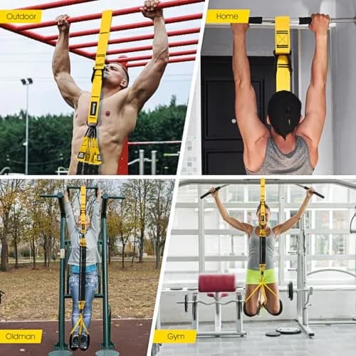 Ayombo Adjustable Resistance Bands Set for Pull Up Bar, Home Gym Workout Equipment Exercise Bands for Muscle Training, Stretching, 1.33 kg (2.95 lb) thumbnail 6