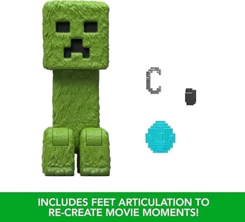 Mattel Minecraft Creeper Action Figure & Accessories Set 10.16cm (4-inch) | Posable Video Game Collectible thumbnail 4
