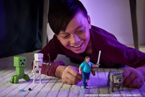 Mattel Minecraft Action Figure & Accessories Set (4 inches / 10.16 cm) | Authentic Movie Collectible thumbnail 2