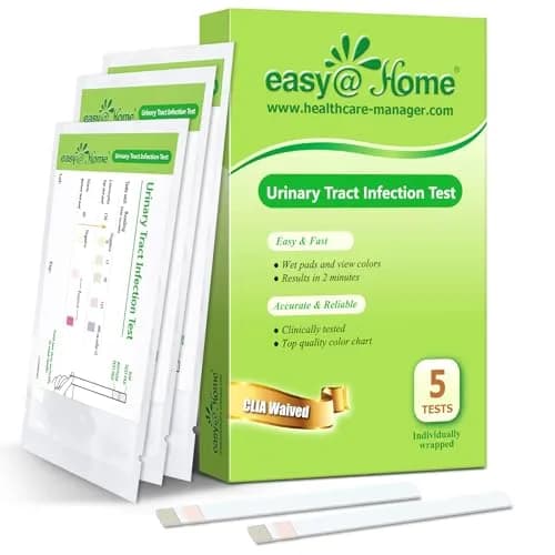 Easy@Home UTI Test Strips 5 Pack | Accurate Home Urinary Tract Test Kit for Women Men thumbnail 1