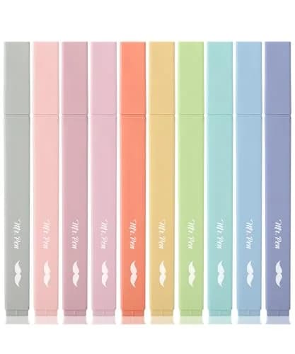 Mr. Pen Aesthetic Highlighters No Bleed, 10 Pack, Assorted Retro Colors | Chisel Tip, Fast Dry, Journaling Supplies thumbnail 1