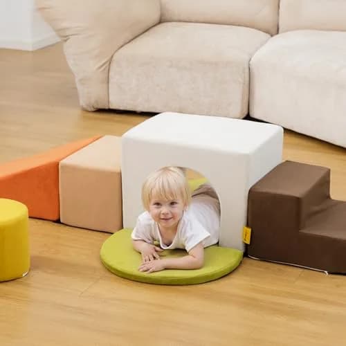 BanaSuper Kids Foam Climbing Blocks Playset 7pcs | Indoor Soft Toy for Toddlers thumbnail 7