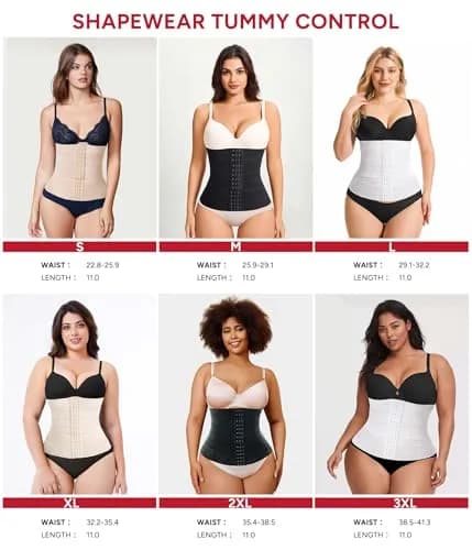 Nebility Waist Trainer for Women Corset Shapewear 29.1-32.2 inches | Tummy Control & Back Support thumbnail 6