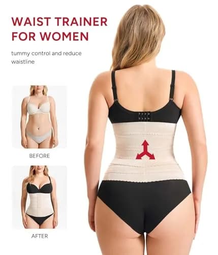 Nebility Waist Trainer for Women Corset Shapewear M | Tummy Control, Back Support, Snug Fit thumbnail 3