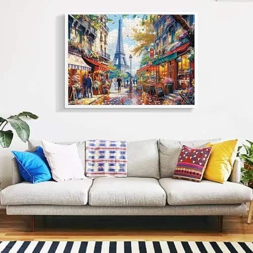 Edsjegn 1000 Pieces Puzzle - Charming Paris Scene | Challenging Family Game thumbnail 6