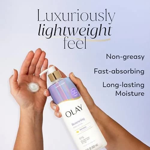 Olay Smoothing Body Lotion with Retinol Serum 502ml (17 fl oz) | Visibly Smoother Skin, 24hr Moisture, Vitamin B3 thumbnail 2