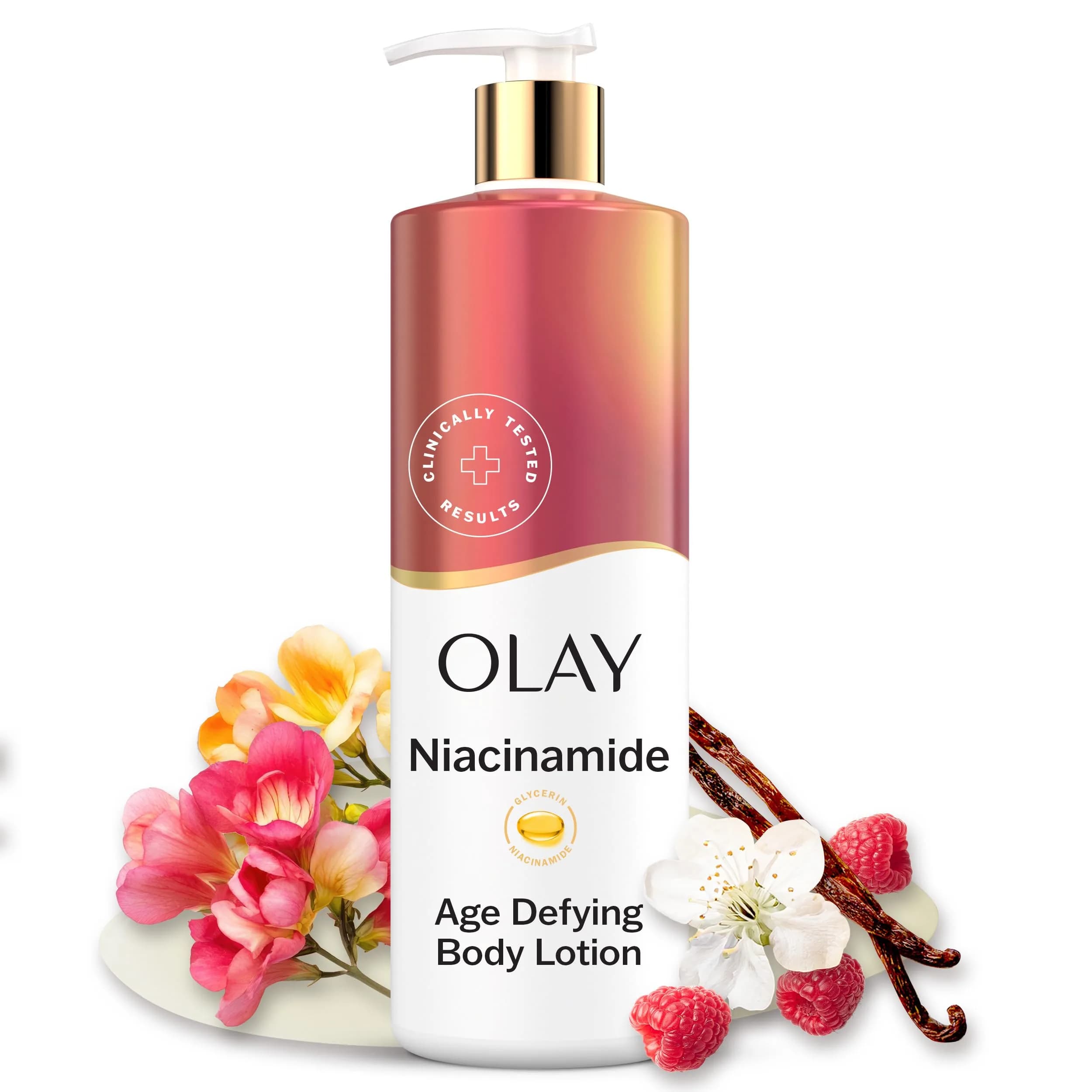 Olay Tone Enhancing Body Lotion with AHA Serum 502ml (17 fl oz) | Fades Dark Spots & Hydrates — Niacinamide / 17 Fl Oz