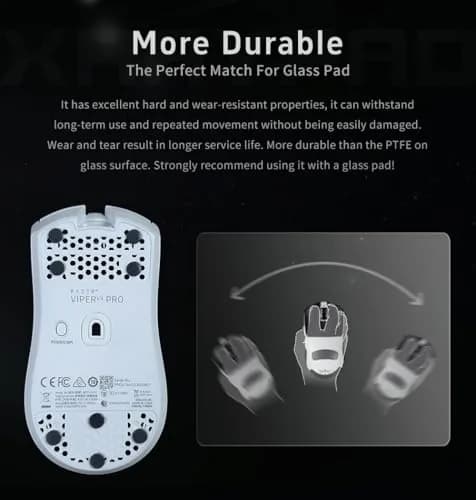 X-Raypad Obsidian Pro Air Speed Mouse Skates (40 Dots, Grey) | Low-Friction UHMWPE for Gaming thumbnail 4