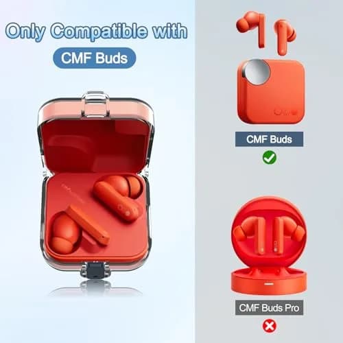 POZCIS CMF Buds Case Cover Hard PC Shell Clear | Protective Earbuds Case with Lanyard thumbnail 2