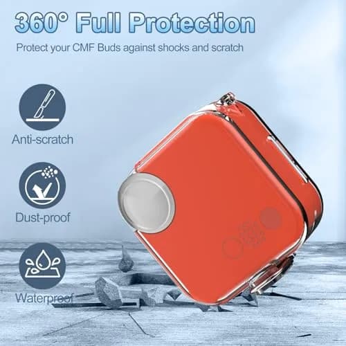 POZCIS CMF Buds Case Cover Hard PC Shell Clear | Protective Earbuds Case with Lanyard thumbnail 3