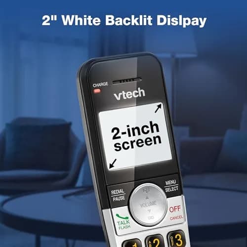 VTech DECT 6.0 Cordless Phone VG231 | Interference-Free Sound, Large Backlit Display, Big Buttons, Caller ID, Speakerphone thumbnail 4