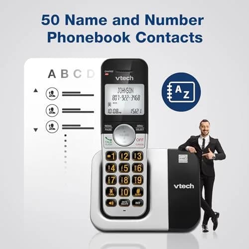 VTech DECT 6.0 Cordless Phone VG231 | Interference-Free Sound, Large Backlit Display, Big Buttons, Caller ID, Speakerphone thumbnail 9