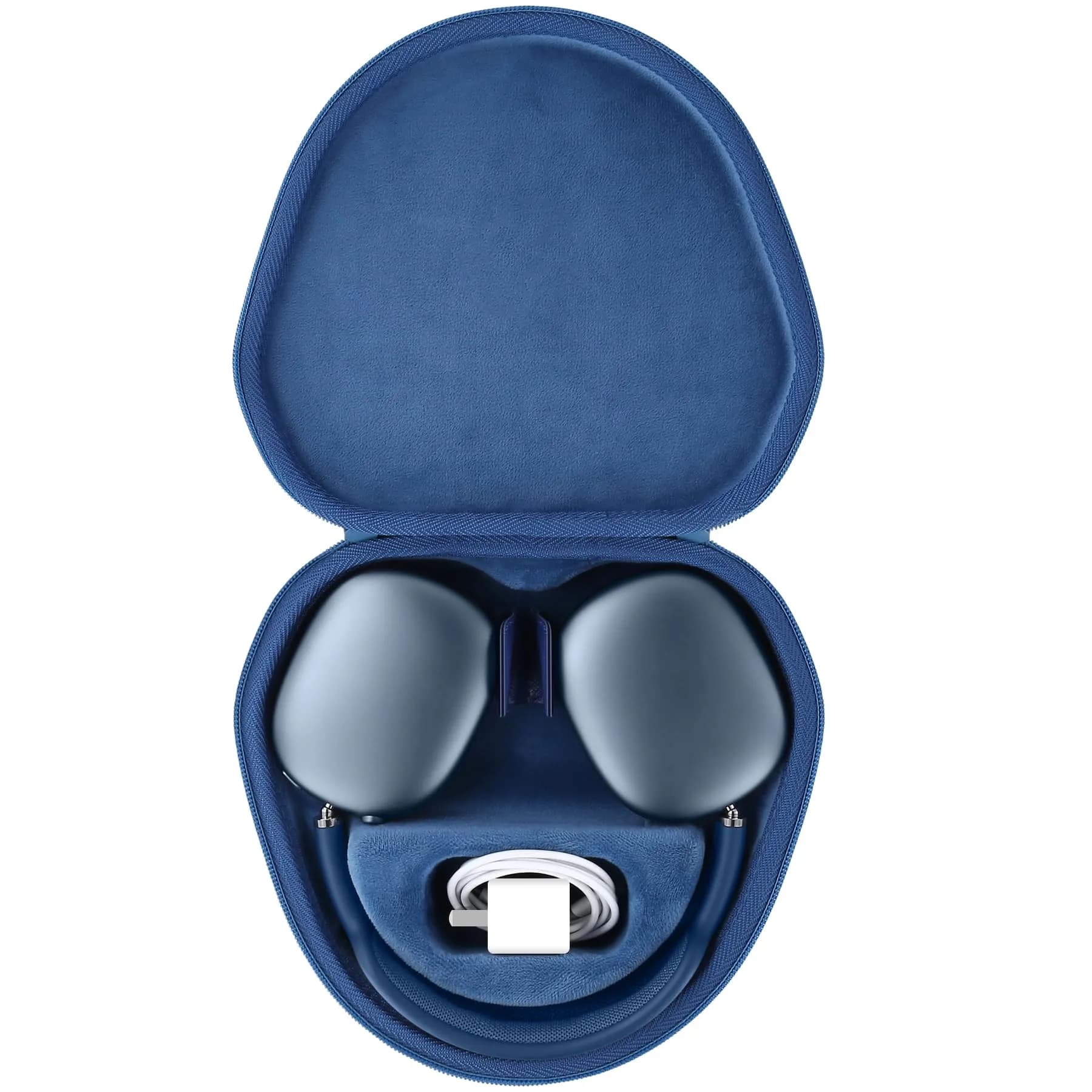 co2CREA Hard Case with Sleep Mode for Apple AirPods Max | 22.8cm (8.98in) Black — Deep Blue Case