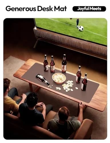 YSAGi Chocolate PU Leather Desk Protector 120cm x 60cm (47.2" x 23.6") | Protects Desks & Doubles as Large Mouse Pad thumbnail 7