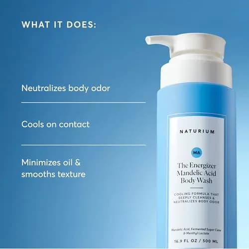 Naturium Mandelic Acid Body Wash 500ml (16.9 fl oz) | Energizing Deep Cleanser with AHA Blend, Instant Cooling Formula, Neutralizes Odor thumbnail 3
