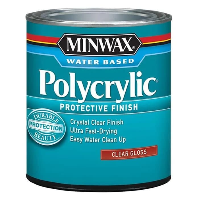 Minwax Polycrylic Protective Finish Gloss 4 x 0.5 pt (237ml) | Ultra Fast-Drying Water-Based Clear Coat thumbnail 1