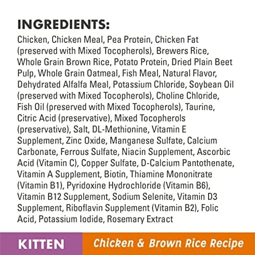 Nutro Wholesome Essentials Kitten Natural Dry Cat Food for Early Development Farm-Raised Chicken & Brown Rice Recipe, 3 lb. Bag (Pack of 2) | Supports Growth & Immunity thumbnail 4