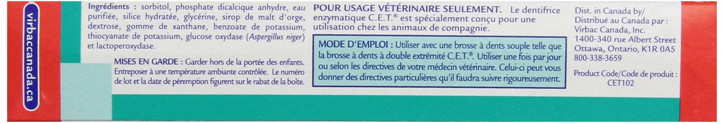 Virbac CET Enzymatic Toothpaste Malt Flavor 140g (5 oz) Pack of 2 | Vet Recommended Dental Care for Dogs & Cats thumbnail 2