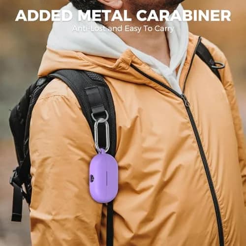 AHASTYLE Silicone Case for Beats Solo Buds (2024) Lavender | Protects Earbuds & Charging Case thumbnail 7