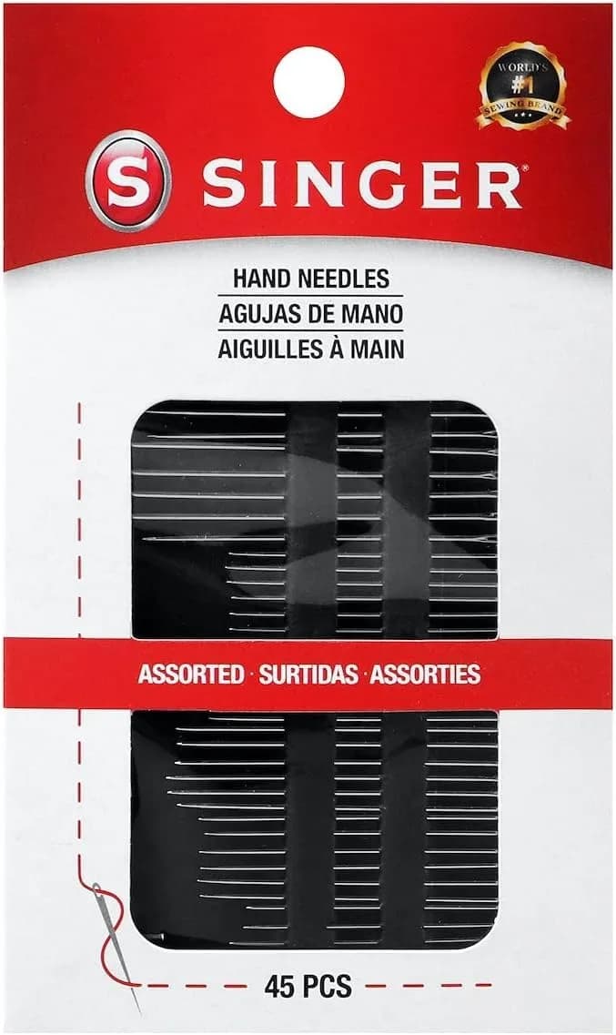 SINGER Assorted Hand Needles Set - 45 Needles (5 Packs) | Betweens, Chenille, Darners, Embroidery, Sharps & Tapestry