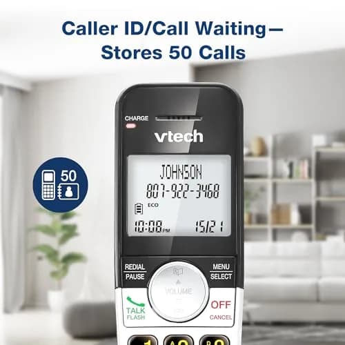 VTech DECT 6.0 Cordless Phone 2-Handset System with Caller ID | Interference-Free Sound thumbnail 2