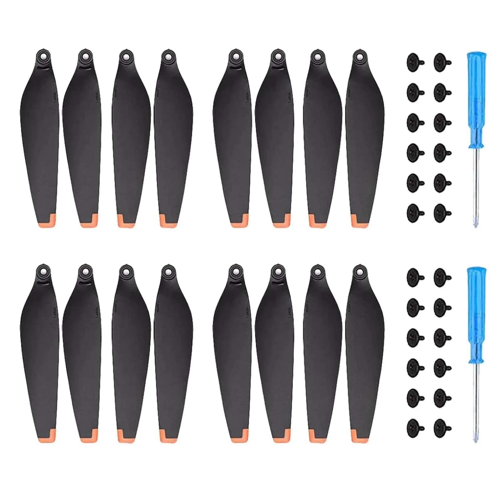 YETEETH 32Pcs Propeller for DJI Mini 4 Pro/Mini 3 Pro | Low Noise, Easy Install, Durable — 16 Pcs