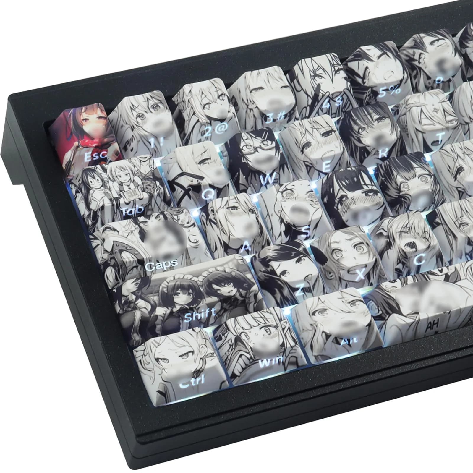 Tsungup Anime Keycaps-SidePrint Set, 129 Keys, PBT, Cherry Profile | Unique Light-Through Design - main product image